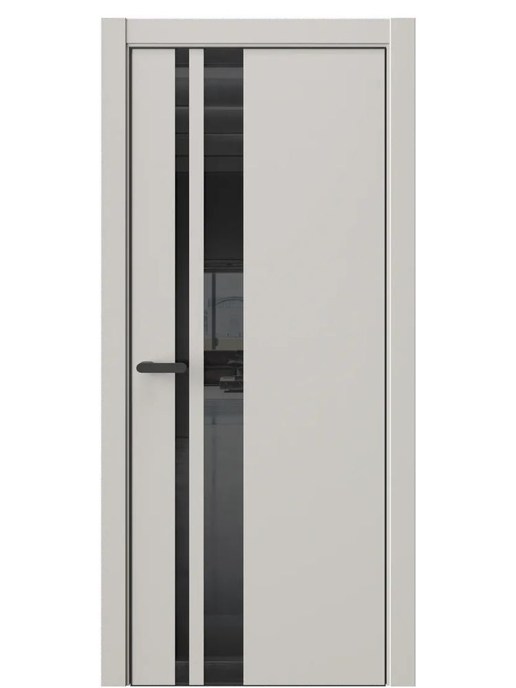 Двери WestStyle  "IN 38" Песчаный Рай /Чёрное Lacobel /алюм.кромка  ДО