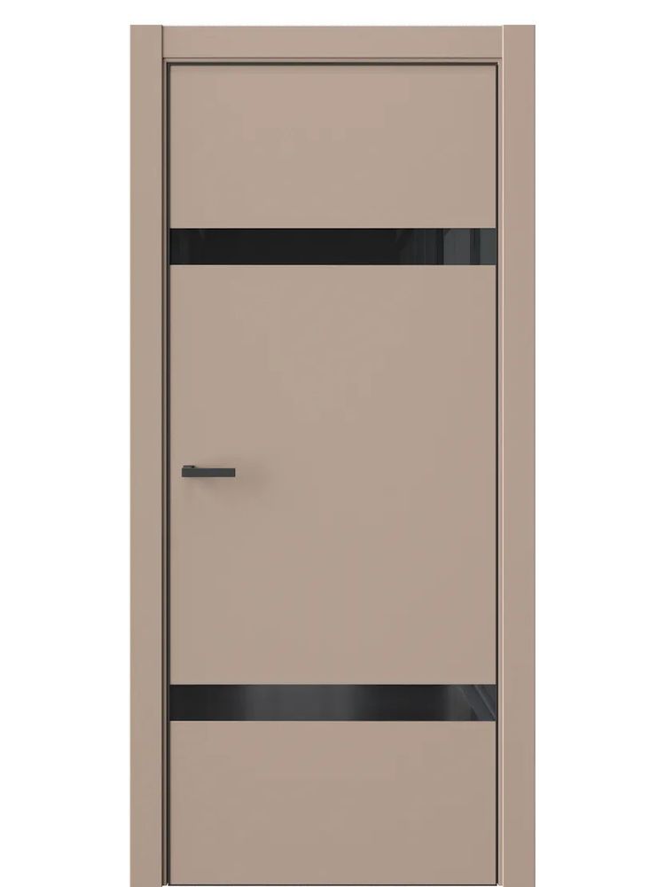 Двери WestStyle  "IN 3" Гляссе /Чёрное Lacobel /алюм.кромка  ДО