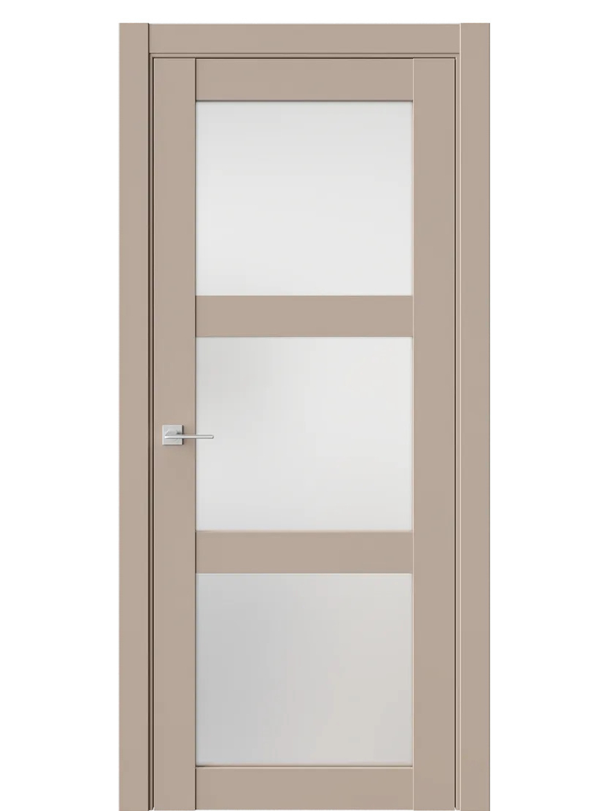 Двери WestStyle  NR6  Гляссе /Белое Сатинат ДО