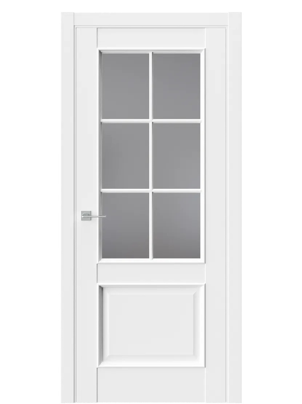 Двери WestStyle En 6 Emlayer белый / Графит Сатинат  ДО