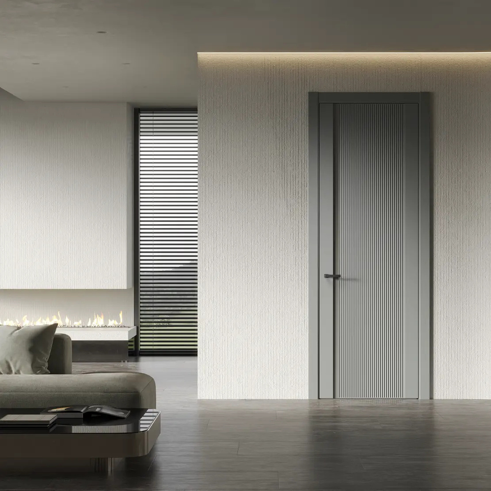 Двери WestStyle F30 F Альпийская ночь /Черное сатин Matelac  ДО