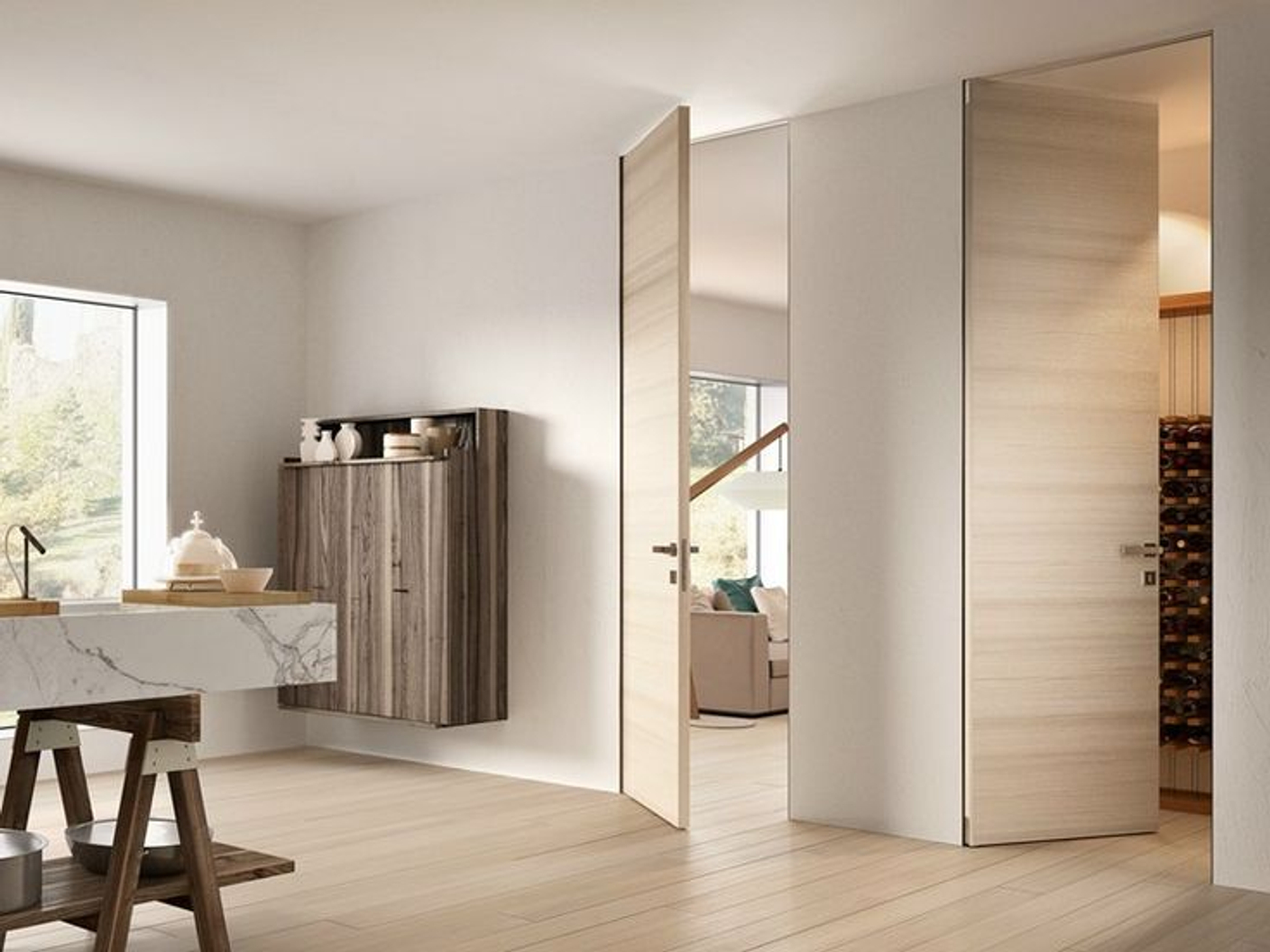 Скрытые двери: плюсы и минусы, виды полотен и рекомендации от «Двери Екатеринбурга» 3