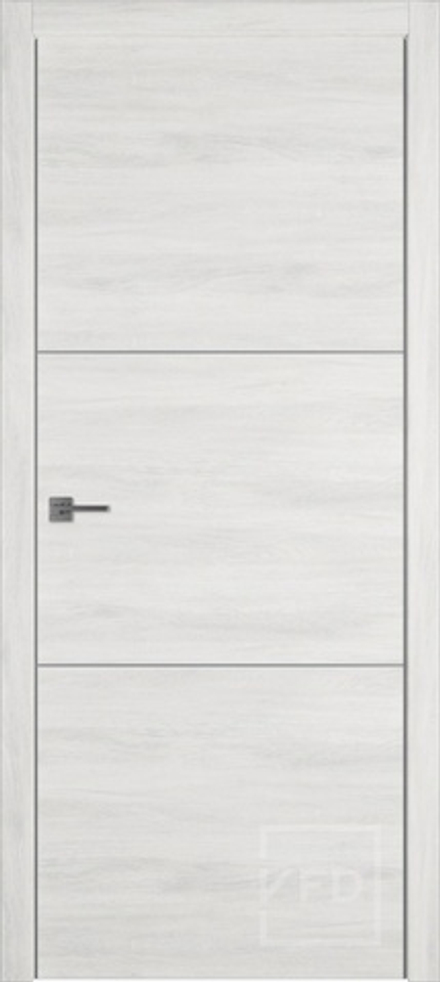 Межкомнатные двери ВФД "URBAN 2" NORD VELLUM/SILVER MOULD/SE (серый молдинг/серая кромка)