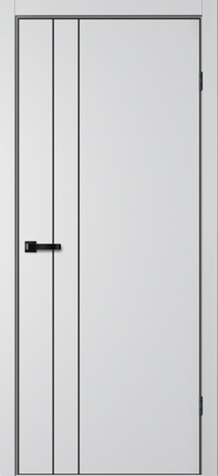 Двери Porta MTX 58 Серый/AL кромка с 4-х сторон (черная)