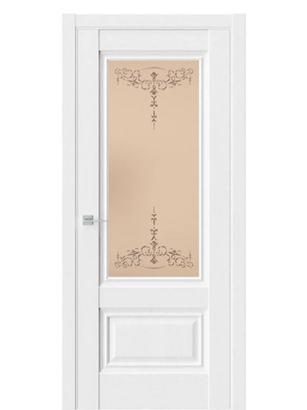 Двери WestStyle  "Ch 8"  Дуб винта/ бронза сатинат ДО