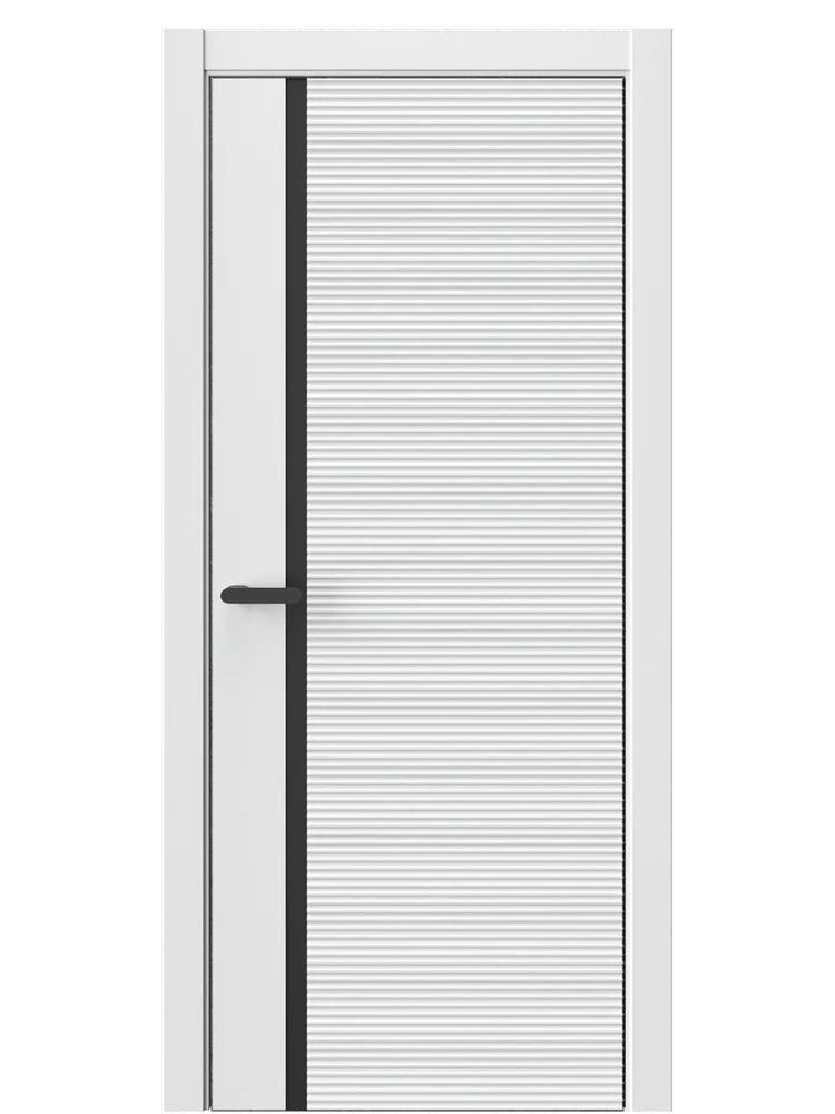 Двери WestStyle  "IN Flain 2" Белая Вуаль /молдинг /алюм.кромка  ДГ