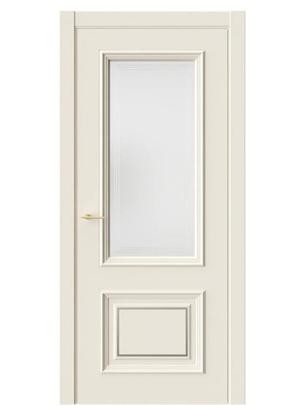Двери WestStyle  "Брюгге 4М" RAL Тон ванильный/молдинг шампань/сатин ДО
