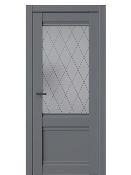 Двери WestStyle  "ChЕ 6" Горный Камень/белое сатинат  ДО