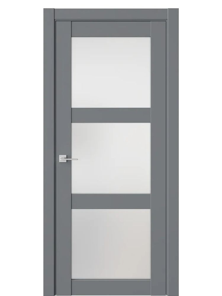 ДВЕРИ WestStyle  NR6  Альпийская Ночь /Белое Сатинат ДО