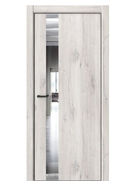 Двери WestStyle  "IN 2" Дуб Джуно /Зеркало /алюм.кромка  ДО