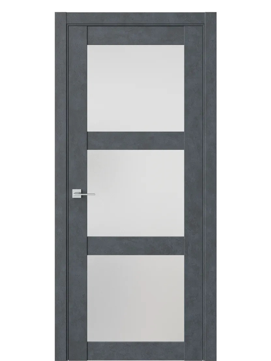 Двери WestStyle  NR6  Бетон Маренго /Белое Сатинат ДО