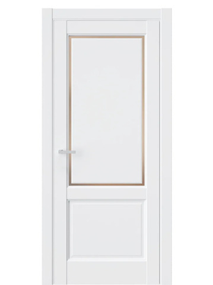 Двери WestStyle  LVT 3Е Emlayer Белый/ Бронза Сатинат ДО
