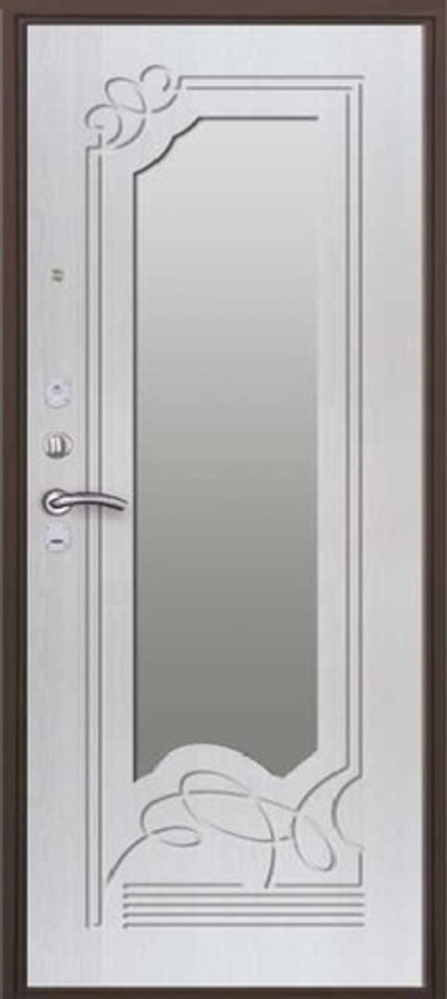 Сейф-двери сударь "ольга" 3к-51 с зеркалом ясень латте