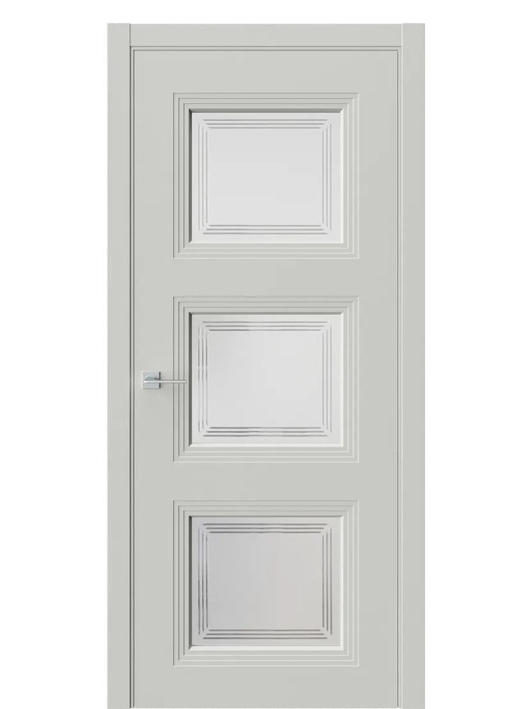 Двери WestStyle  Monte 6 RAL 7038 Серый /Белое Сатинат ДО