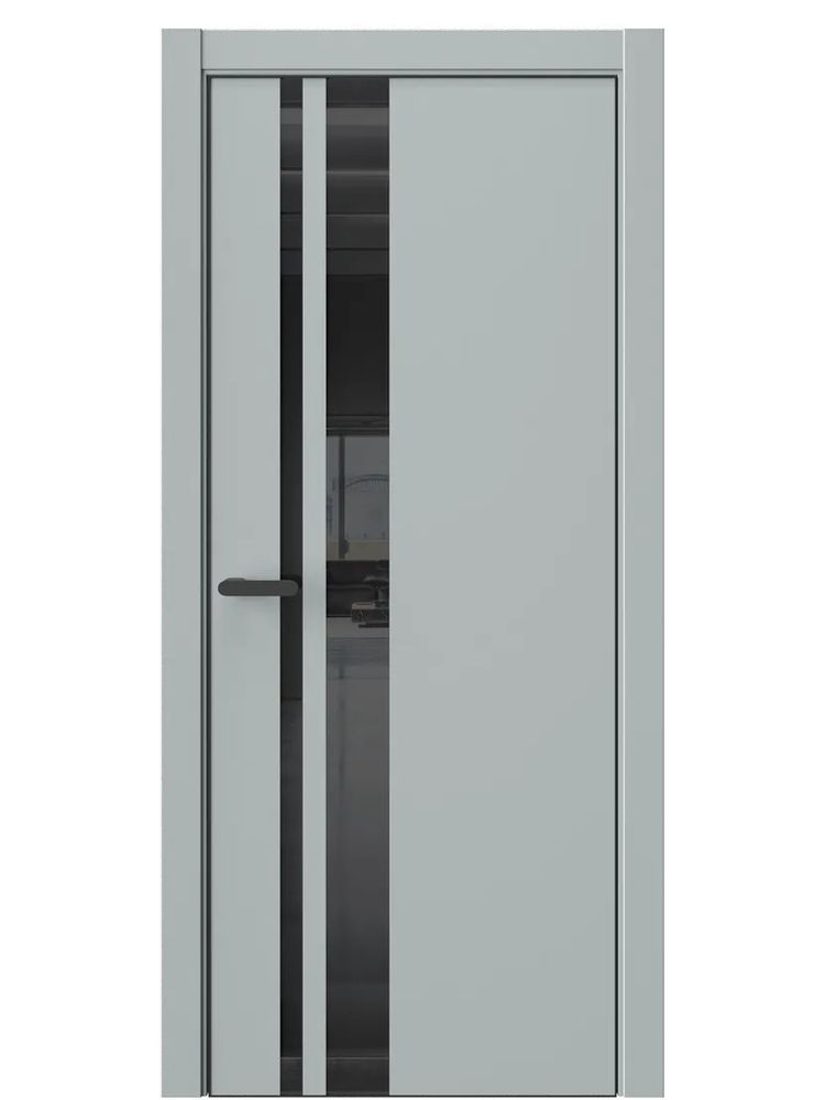 Двери WestStyle "IN 38" Платиновый Дым /Чёрное Lacobel /алюм.кромка ДО Двери WestStyle "IN 38" Платиновый Дым /Чёрное Lacobel /алюм.кромка ДО