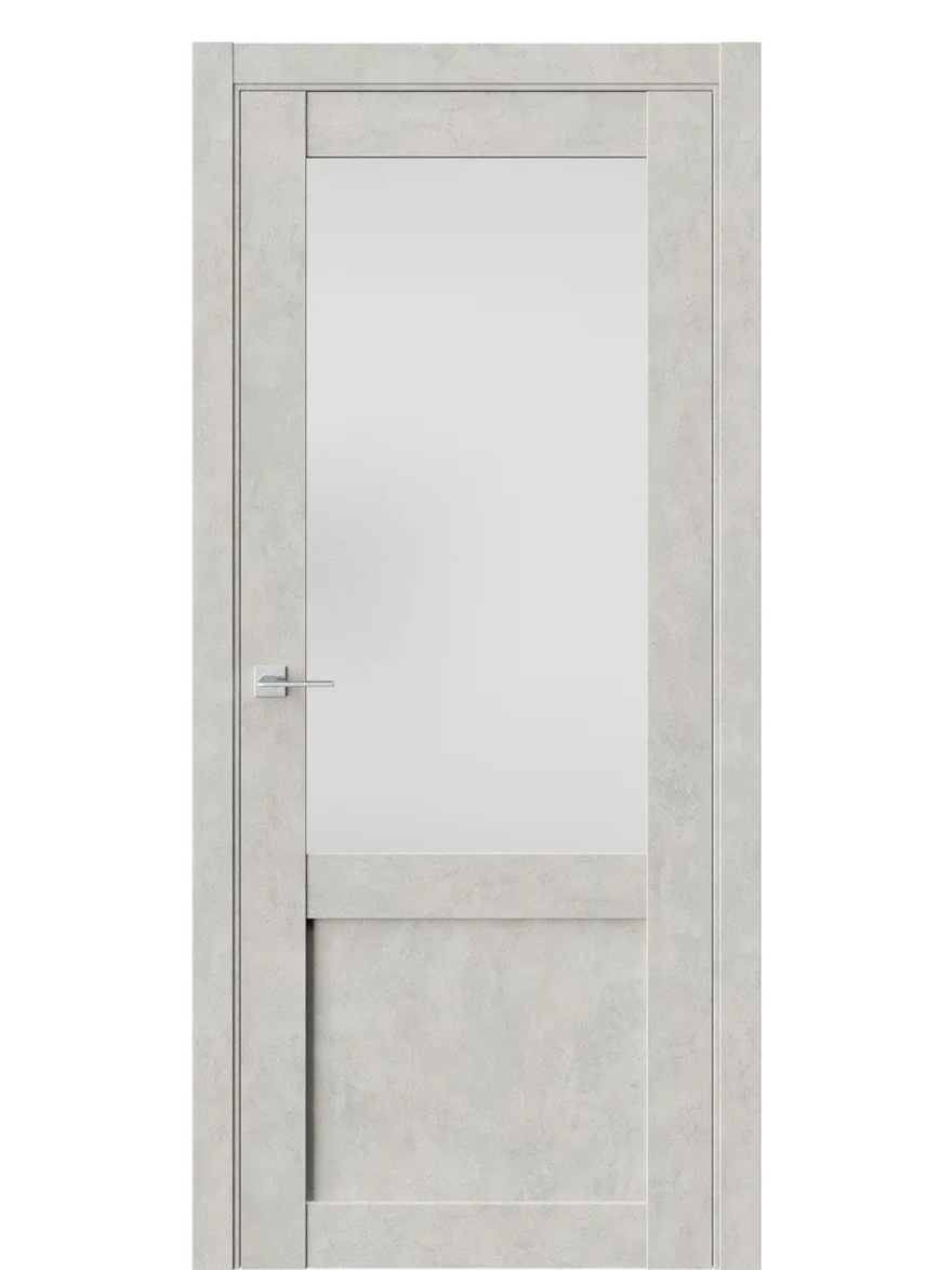 Двери WestStyle  NR4  Бетон Смоки /Белое Сатинат ДО