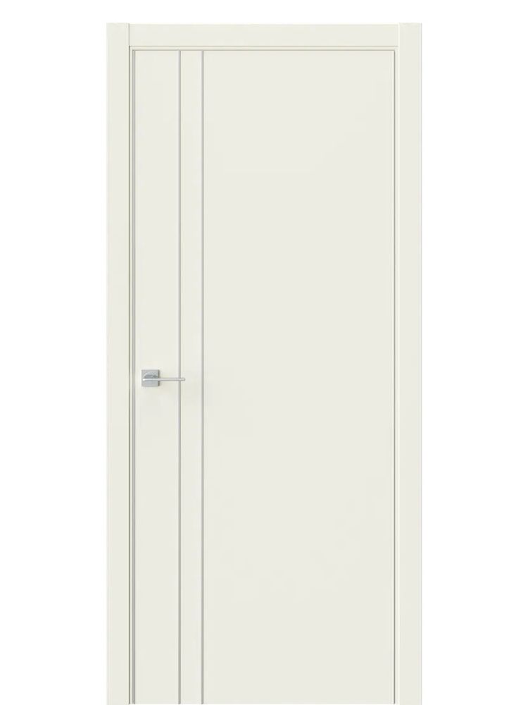 Двери WestStyle  "IN 40" EmLayer Бежевый /алюм.кромка  ДГ