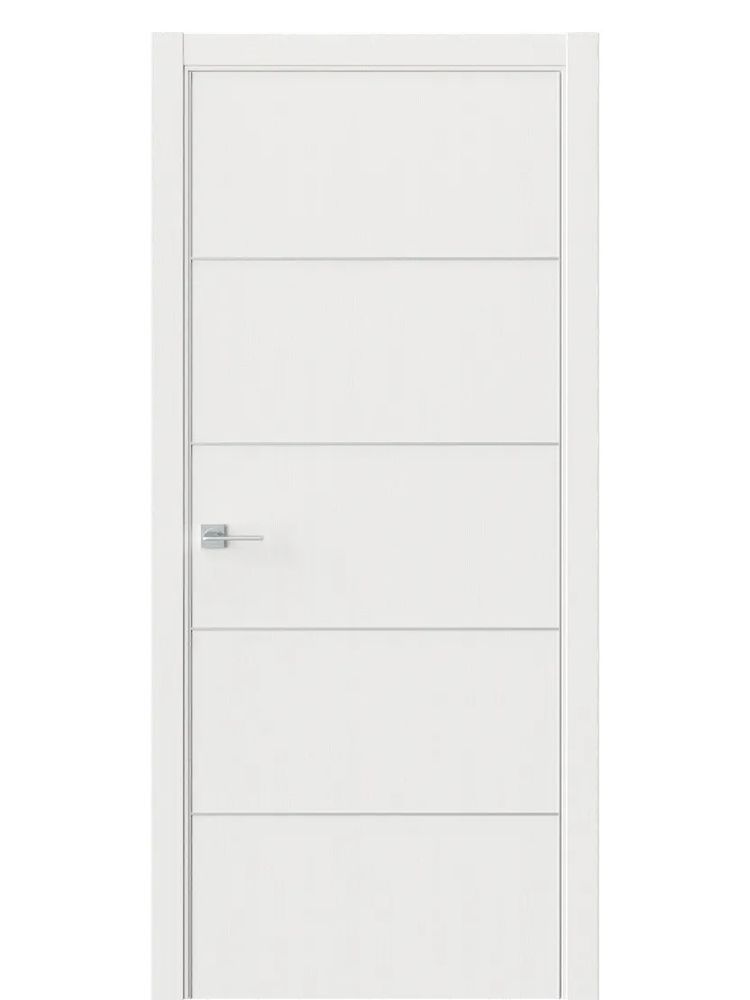 Двери WestStyle  "IN 27" Белое Дерево /алюм.кромка ДГ