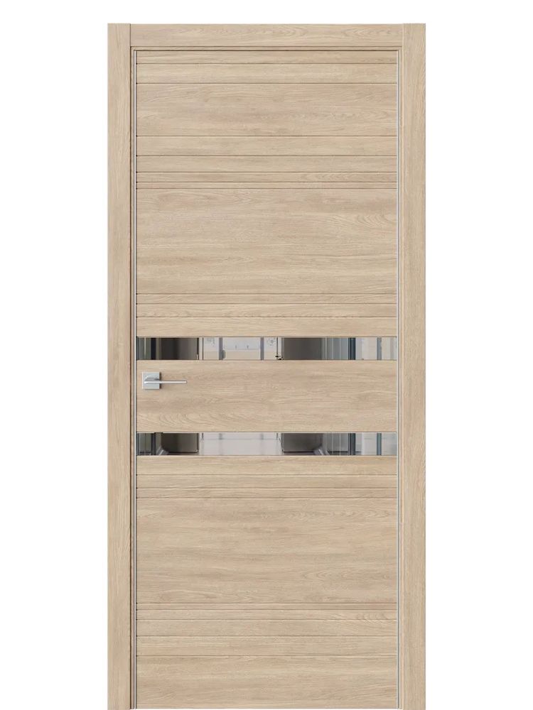 Двери WestStyle  &quot;IN 13&quot; Брандо /Зеркало Графит /алюм.кромка ДО