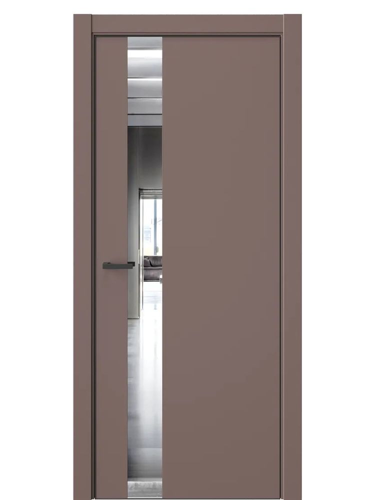 Двери WestStyle  "IN 2" Милкшейк /Зеркало /алюм.кромка  ДО