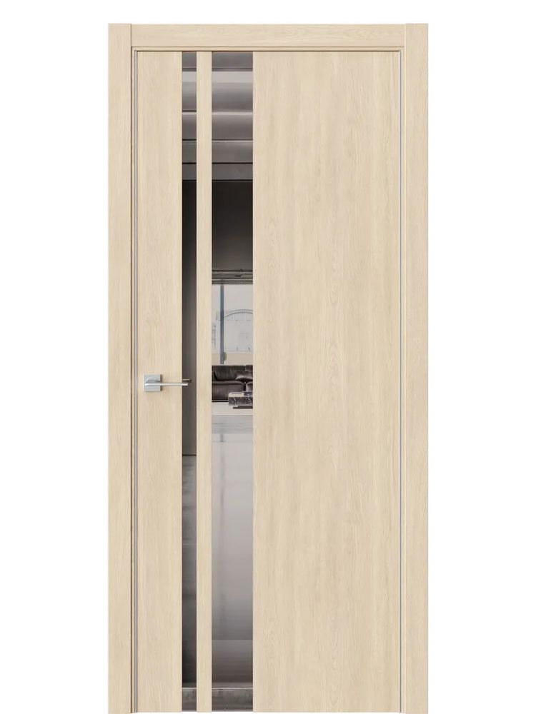 Двери WestStyle  "IN 38" Сенди /Зеркало графит /алюм.кромка  ДО