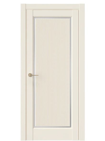 Двери WestStyle  LVT 1 FL Emlayer Бежевый/ Белое Сатинат ДО