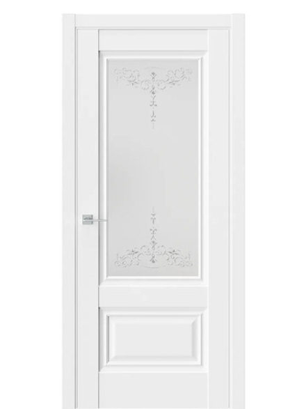 Двери WestStyle  "Ch 8"  Emlayer белый/ белое сатинат ДО