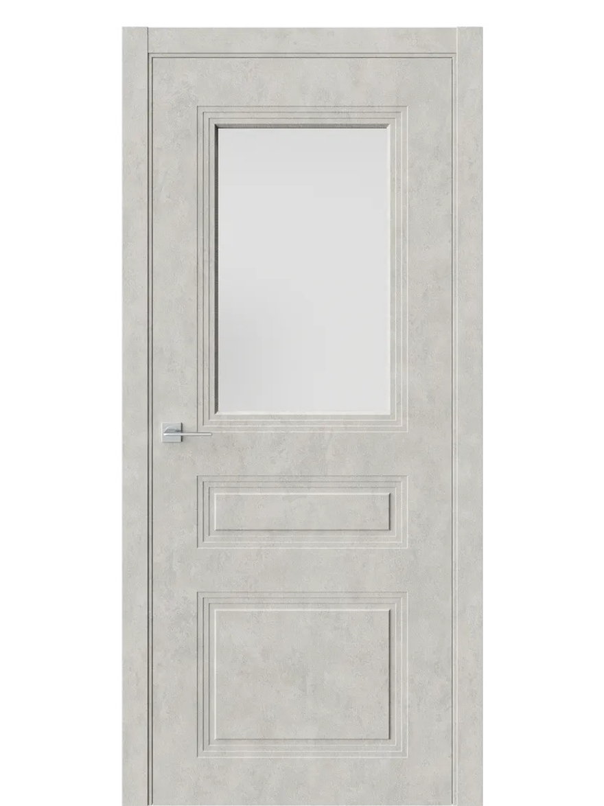 Двери WestStyle  Monte 8 Бетон Смоки /Белое Сатинат ДО