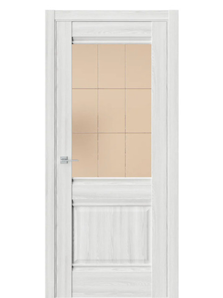 Двери WestStyle  "Ch 6"  Клен айс/ бронза сатинат ДО