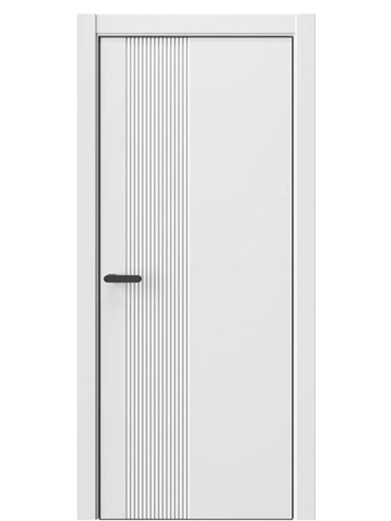 Двери WestStyle  "IN Flain 3" Белая Вуаль /алюм.кромка  ДГ