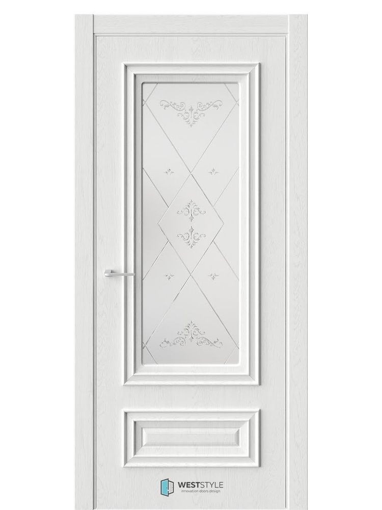 Двери WestStyle KB4 Н Дуб винта /белое сатинат  ДО