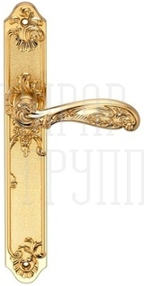Дверные ручки archie flor s. gold (cl) под ключ цилиндр цвет- матовое золото