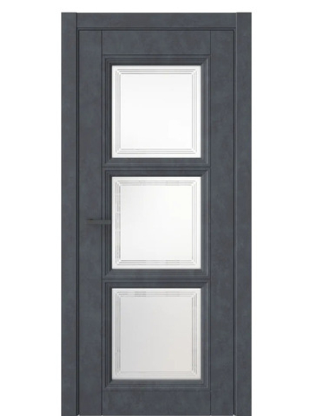 Двери WestStyle  Demiss 6  Бетон Маренго / белое сатинат ДО