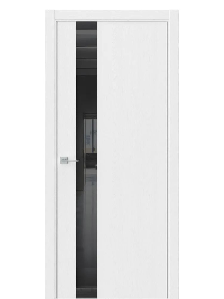 Двери WestStyle  "IN 2" Дуб Винта /Чёрное Lacobel /алюм.кромка ДО