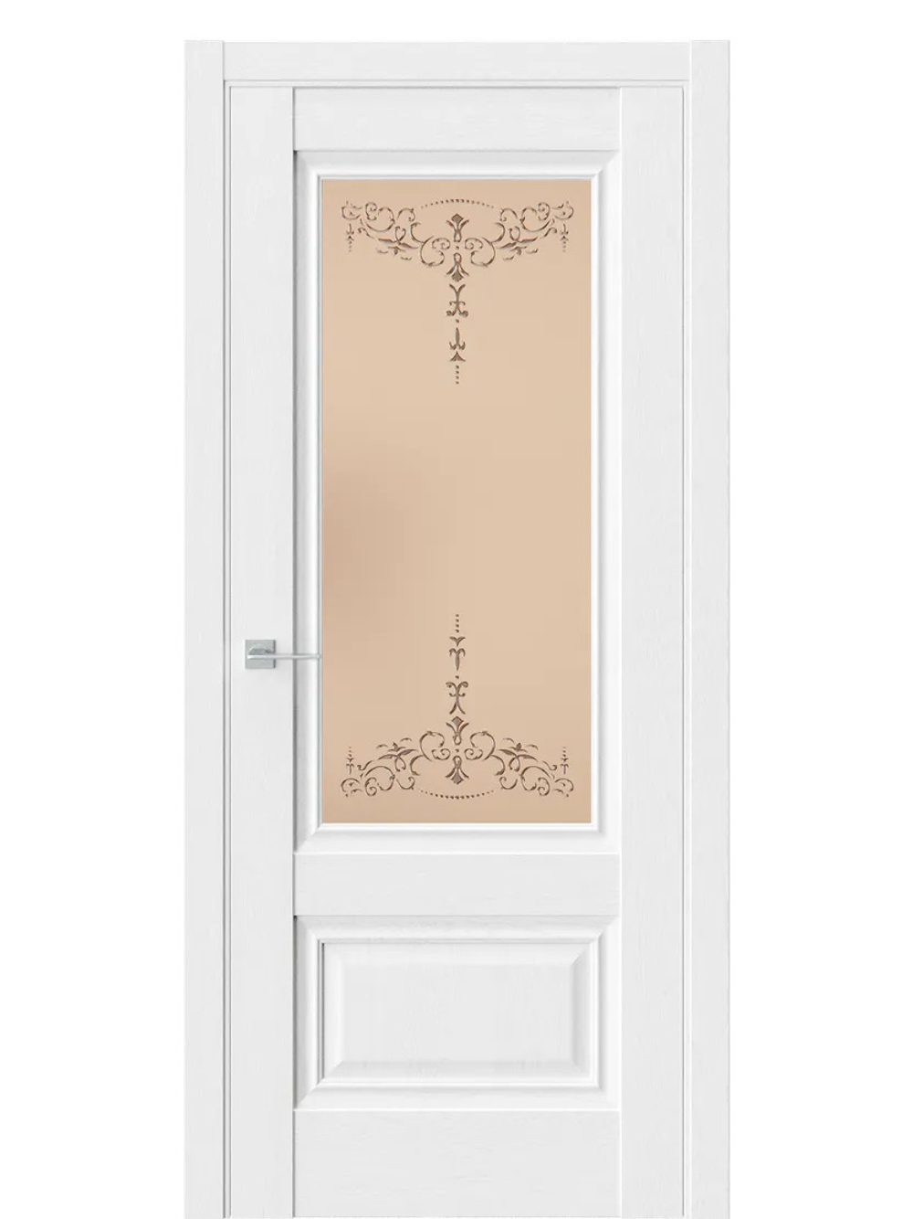 Двери WestStyle  "Ch 8"  Дуб винта/ бронза сатинат ДО