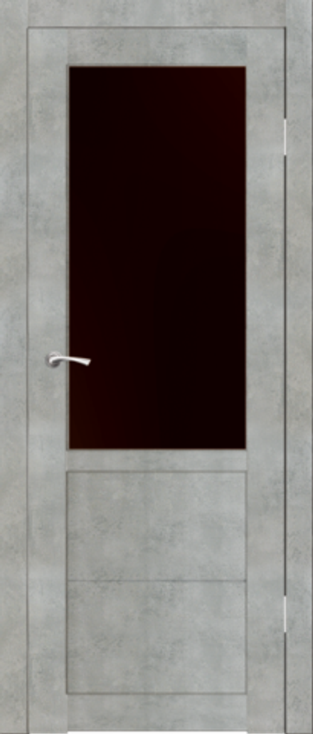 Межкомнатные двери SYNERGY  "Венеция" ДО Бетон (Лакобель черное)