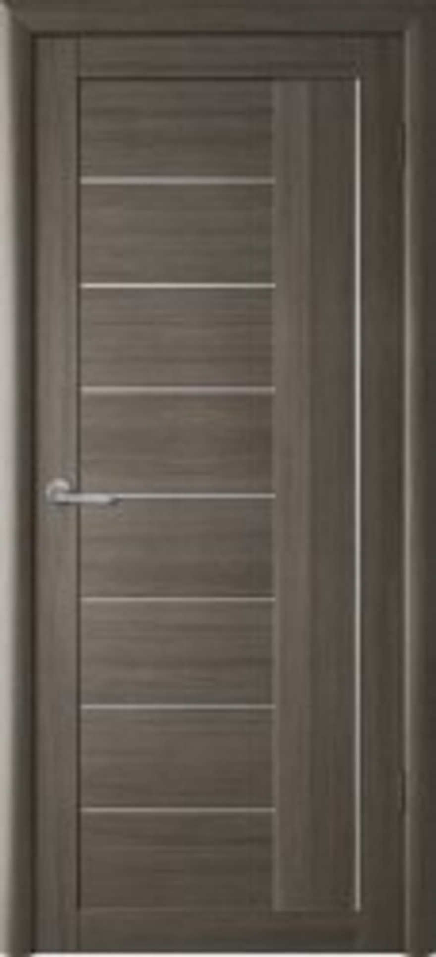 Межкомнатные двери ALBERO "Марсель" Кедр Серый (ДО) молдинг серебро