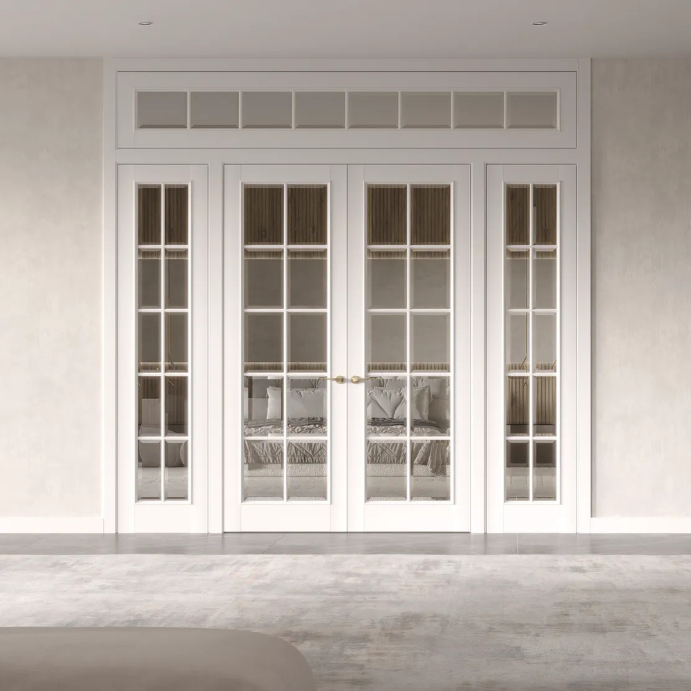 Двери WestStyle En 2 Emlayer белый / Бронза Сатинат  ДО