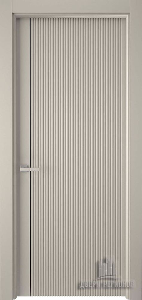 INTERNE DOORS "Лайн 1" (ДГ) эмаль галечный серый / чёрный молдинг INTERNE DOORS "Лайн 1" (ДГ) эмаль галечный серый / чёрный молдинг