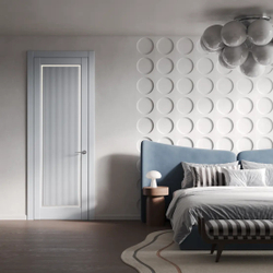 Двери WestStyle  LVT 1 FL Пустынное Золото/ Графит Сатинат ДО