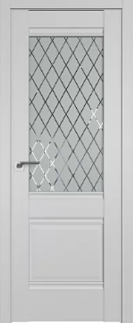 Межкомнатные двери царговые ЦДО 390 Серый софт / Сатин ДО