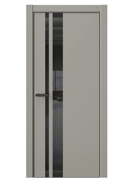 Двери WestStyle  "IN 38" Пустынное Золото /Чёрное Lacobel /алюм.кромка  ДО