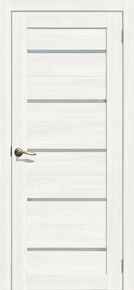 Межкомнатные двери царговые "ЦДО 04" 400мм  Ясень светлый/Сатин ДО