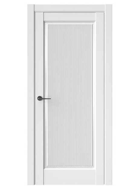 Двери WestStyle  LVT 1 FL Белая Вуаль/ Белое Сатинат ДО