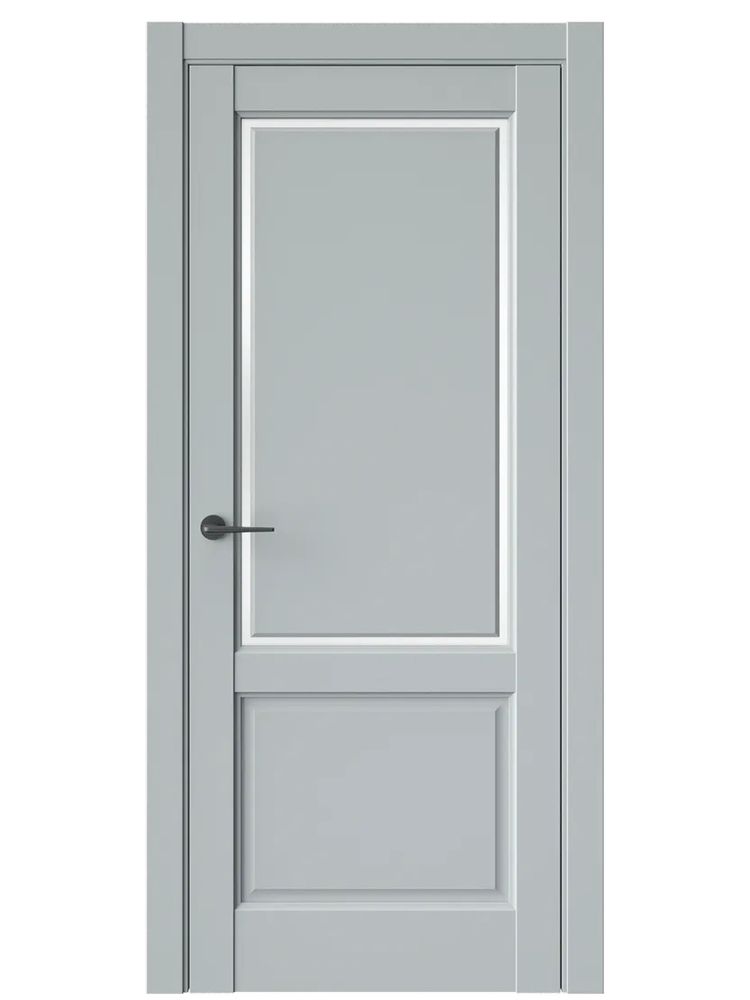 Двери WestStyle  LVT 3Е Платиновый Дым/ Белое Сатинат ДО