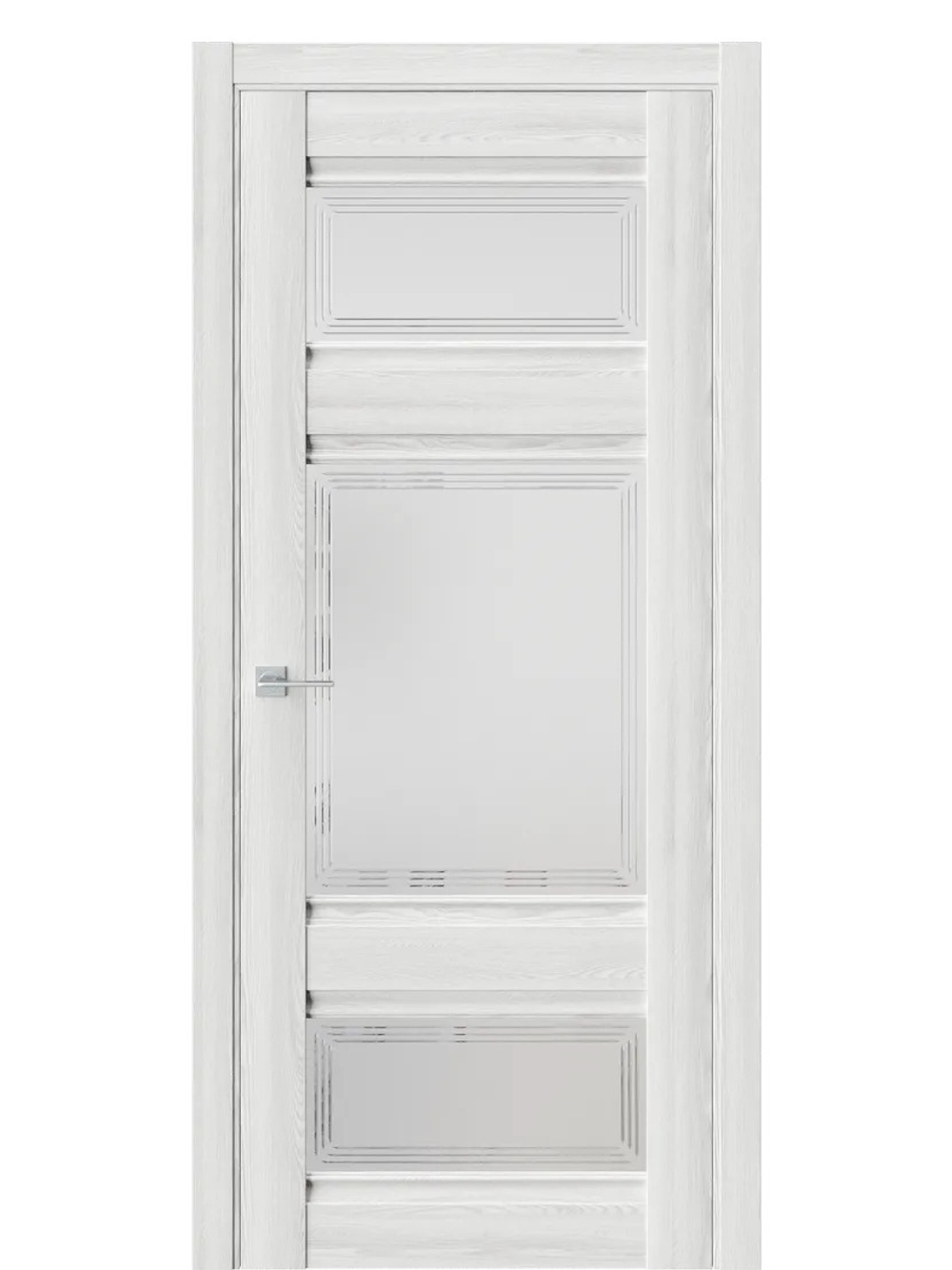 Двери WestStyle  "ChЕ 10" Клен Айс/ белое сатинат  ДО