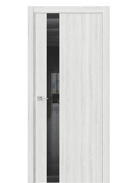 Двери WestStyle  "IN 2" Клен Айс /Чёрное Lacobel /алюм.кромка  ДО