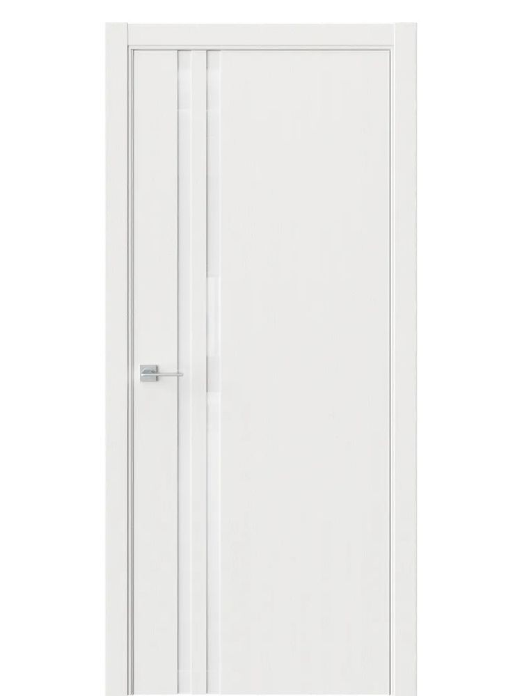Двери WestStyle  "IN 37" Белое Дерево /Аляска Lacobel /алюм.кромка ДО