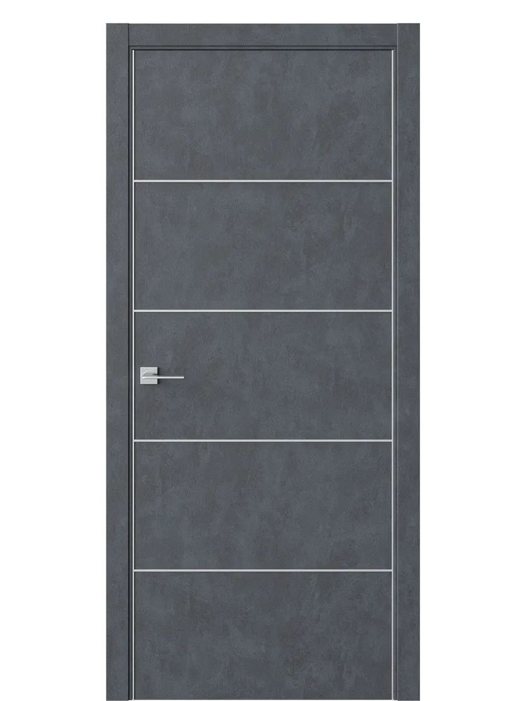 Двери WestStyle  "IN 27" Бетон Маренго /алюм.кромка ДГ