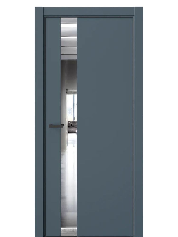 Двери WestStyle  "IN 2" Океанская Волна /Зеркало /алюм.кромка  ДО